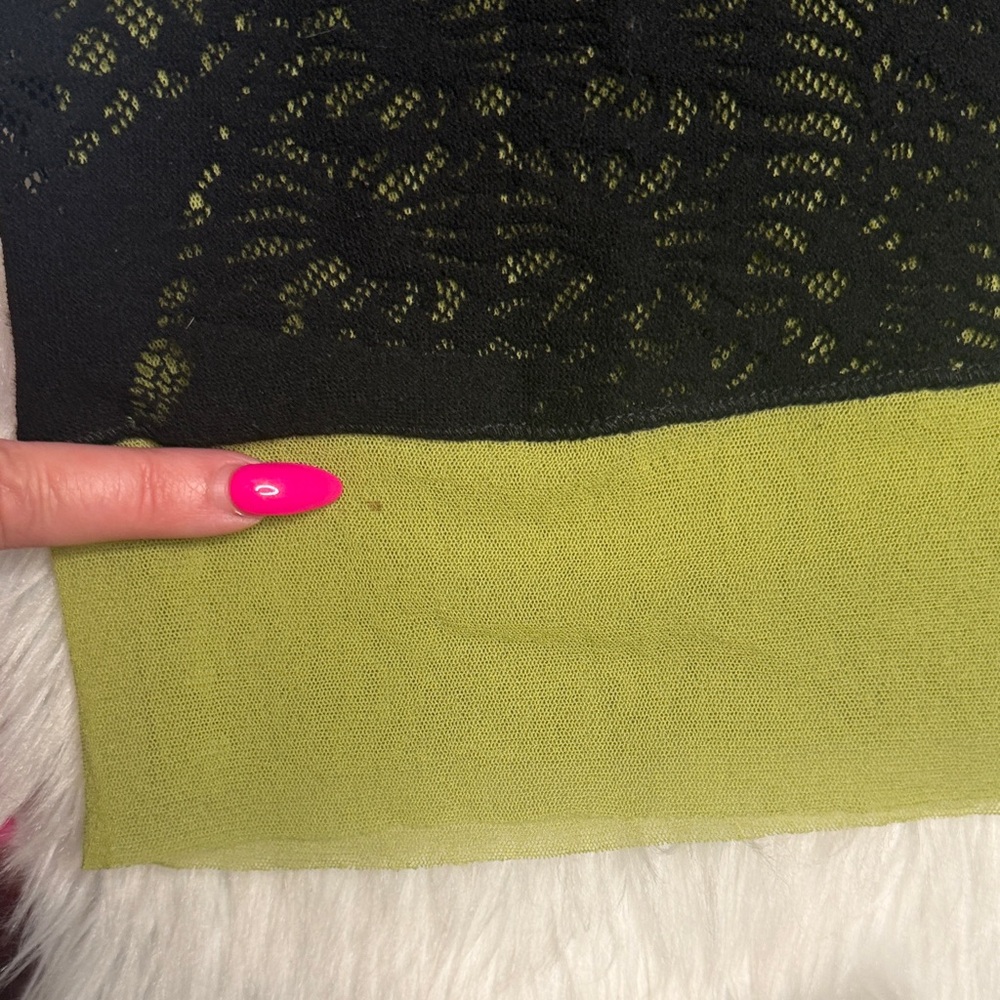 Jean Paul Gaultier Black and Green stretch mesh Tank Top S - Picture 6 of 9